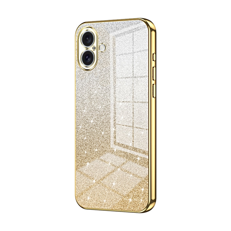 Gradient Glitter Powder Electroplated Phone Case, For iPhone 16 Pro, For iPhone 16 Plus, For iPhone 16, For iPhone 15 Pro Max, For iPhone 15 Pro, For iPhone 15 Plus