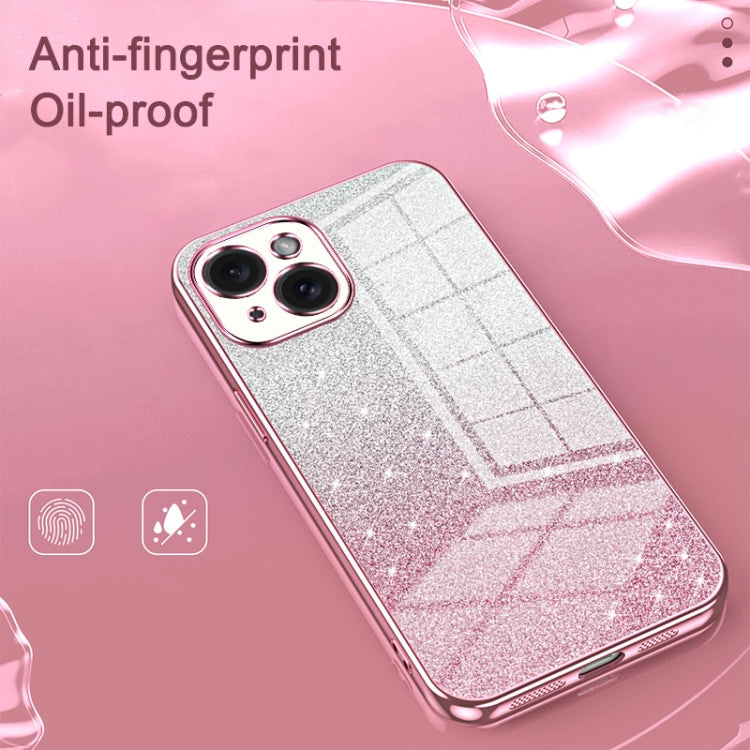 Gradient Glitter Powder Electroplated Phone Case, For iPhone 8 Plus / 7 Plus