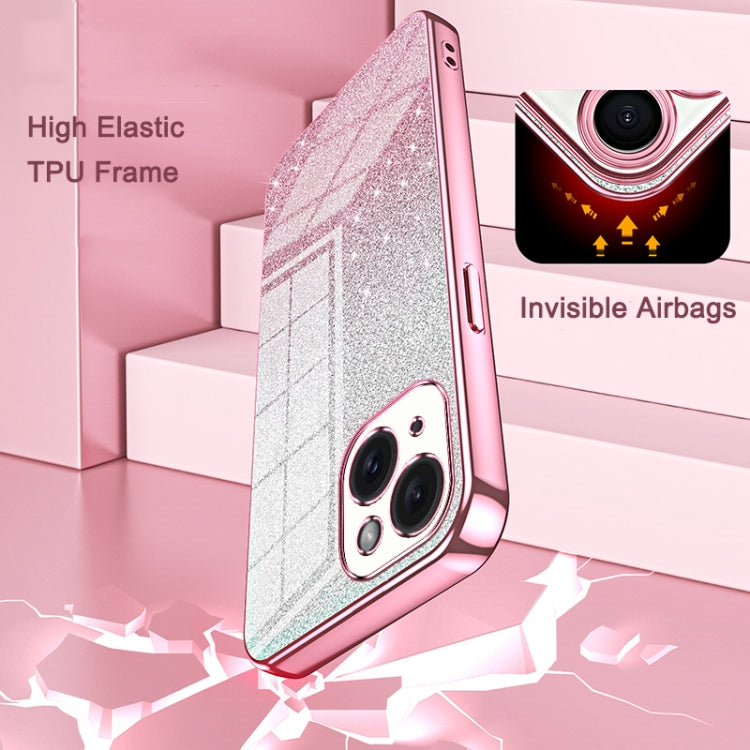 Gradient Glitter Powder Electroplated Phone Case, For iPhone 8 Plus / 7 Plus