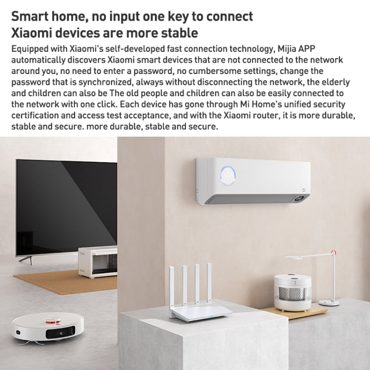 Original Xiaomi AX3000T 2.4GHz/5GHz Dual-band 1.3GHz CPU Router Supports NFC Connection, US Plug, AX3000T