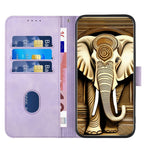 YX0060 Elephant Head Embossed Phone Leather Case with Lanyard, For iPhone 15, For iPhone 14 Plus, For iPhone 14, For iPhone 14 Pro, For iPhone 14 Pro Max, For iPhone SE 2022/SE 2020/6/7/8