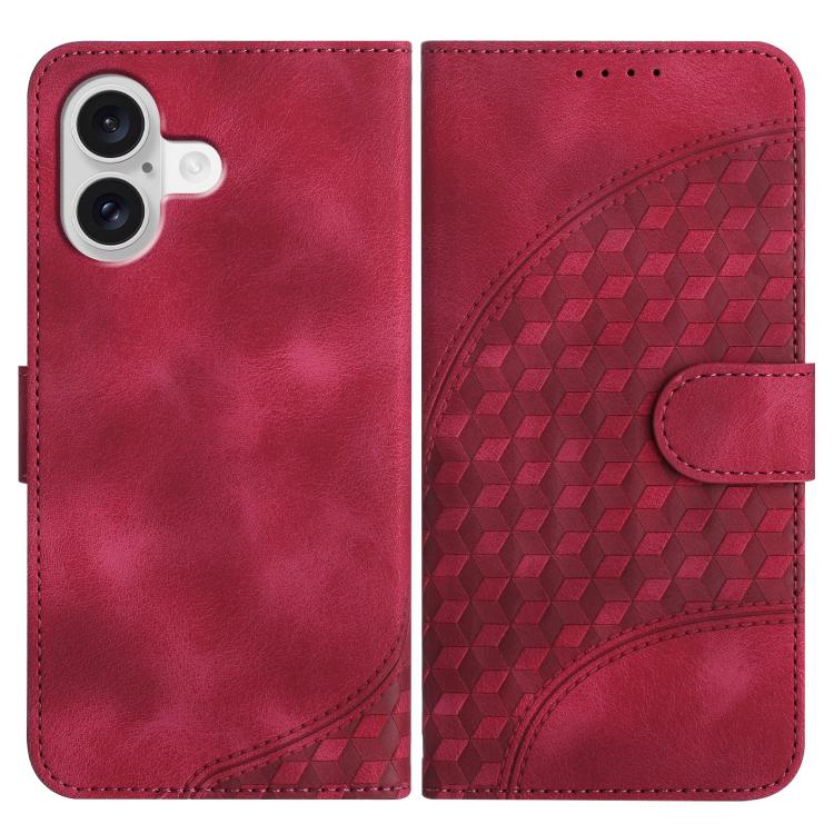 YX0060 Elephant Head Embossed Phone Leather Case with Lanyard, For iPhone 17e / 16e, For iPhone 17 Pro Max, For iPhone 17 Pro, For iPhone 17, For iPhone Air, For iPhone 16 Pro Max