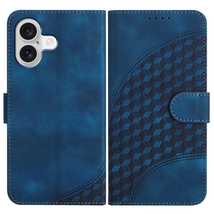 YX0060 Elephant Head Embossed Phone Leather Case with Lanyard, For iPhone 17e / 16e, For iPhone 17 Pro Max, For iPhone 17 Pro, For iPhone 17, For iPhone Air, For iPhone 16 Pro Max