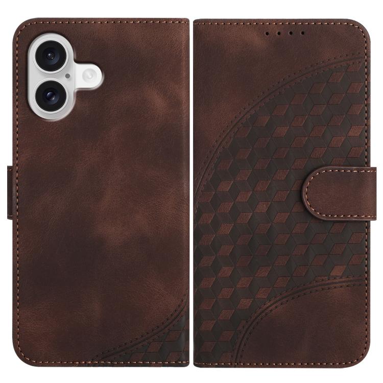 YX0060 Elephant Head Embossed Phone Leather Case with Lanyard, For iPhone 17e / 16e, For iPhone 17 Pro Max, For iPhone 17 Pro, For iPhone 17, For iPhone Air, For iPhone 16 Pro Max
