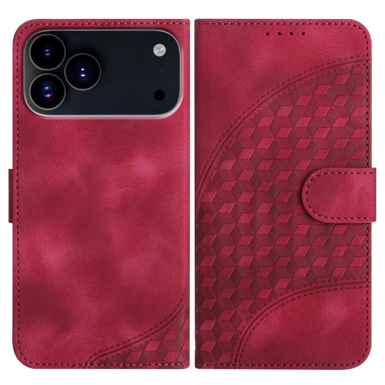 YX0060 Elephant Head Embossed Phone Leather Case with Lanyard, For iPhone 17e / 16e, For iPhone 17 Pro Max, For iPhone 17 Pro, For iPhone 17, For iPhone Air, For iPhone 16 Pro Max