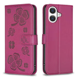 Four-leaf Embossed Leather Phone Case, For iPhone 18 Pro/17 Pro, For iPhone 18 Pro Max/17 Pro Max, For iPhone 17, For iPhone 17 Air, For iPhone 16 Pro Max, For iPhone 16 Pro, For iPhone 16 Plus, For iPhone 16