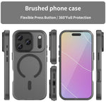 MagSafe Frosted Translucent TPU + PC Full Coverage Phone Case, For iPhone 17 Pro, For iPhone 17, For iPhone Air, For iPhone 16 Pro Max, For iPhone 16 Pro