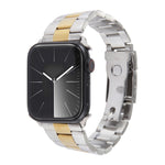 Three-Bead Stainless Steel Watch Band, For Apple Watch Ultra 49mm, For Apple Watch Series 8 41mm, For Apple Watch Series 8 45mm, For Apple Watch SE 2022 40mm, For Apple Watch SE 2022 44mm