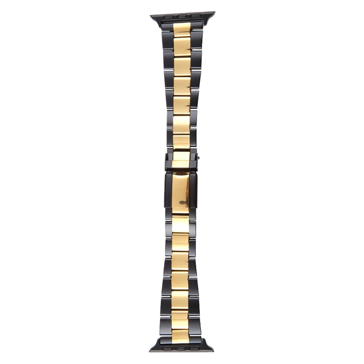 Three-Bead Stainless Steel Watch Band, For Apple Watch Series 6 44mm, For Apple Watch Series 5 44mm, For Apple Watch Series 5 40mm, For Apple Watch Series 4 44mm, For Apple Watch Series 4 40mm