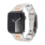 Three-Bead Stainless Steel Watch Band, For Apple Watch Series 6 44mm, For Apple Watch Series 5 44mm, For Apple Watch Series 5 40mm, For Apple Watch Series 4 44mm, For Apple Watch Series 4 40mm