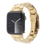 Three-Bead Stainless Steel Watch Band, For Apple Watch Series 6 44mm, For Apple Watch Series 5 44mm, For Apple Watch Series 5 40mm, For Apple Watch Series 4 44mm, For Apple Watch Series 4 40mm