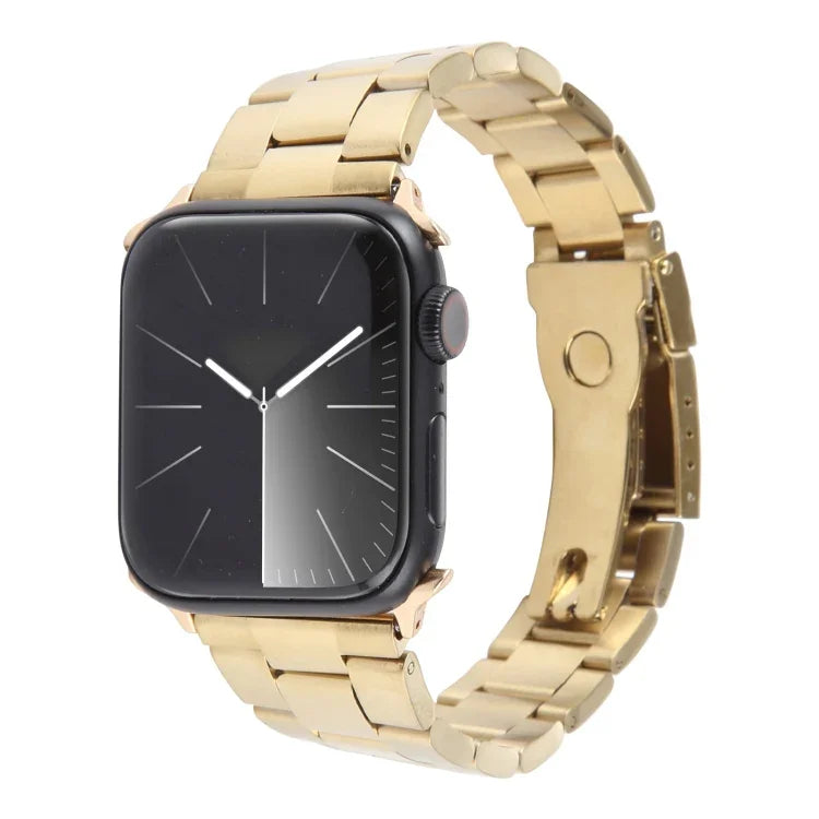 Three-Bead Stainless Steel Watch Band, For Apple Watch 38mm
