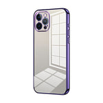 Transparent Plating Fine Hole Phone Case, For iPhone 13 Pro Max, For iPhone 13 Pro, For iPhone 13, For iPhone 12, For iPhone 12 Pro Max, For iPhone 12 Pro