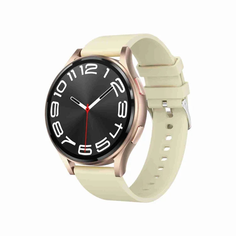 1.43 inch Silicone Strap Bluetooth Call Smart Watch Support ECG / Non-invasive Blood Sugar, Silicone Strap Black, Silicone Strap Light Yellow
