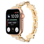 5-petaled Flower Zinc Alloy Chain Watch Band, For Apple Watch SE 2023 44mm, For Apple Watch SE 2023 40mm, For Apple Watch Ultra 2 49mm, For Apple Watch Series 9 45mm, For Apple Watch Series 9 41mm, For Apple Watch Ultra 49mm