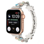 5-petaled Flower Zinc Alloy Chain Watch Band, For Apple Watch SE 40mm, For Apple Watch SE 44mm, For Apple Watch Series 6 40mm, For Apple Watch Series 6 44mm, For Apple Watch Series 5 44mm, For Apple Watch Series 5 40mm