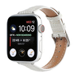 Slim Crocodile Leather Watch Band, For Apple Watch Series 8 41mm, For Apple Watch Series 8 45mm, For Apple Watch SE 2022 40mm, For Apple Watch SE 2022 44mm, For Apple Watch Series 7 41mm, For Apple Watch Series 7 45mm