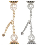 Pearl Round Zinc Alloy Chain Metal Watch Band, For Apple Watch SE 2023 44mm, For Apple Watch SE 2023 40mm, For Apple Watch Ultra 2 49mm, For Apple Watch Series 9 45mm, For Apple Watch Series 9 41mm, For Apple Watch Ultra 49mm                           ...