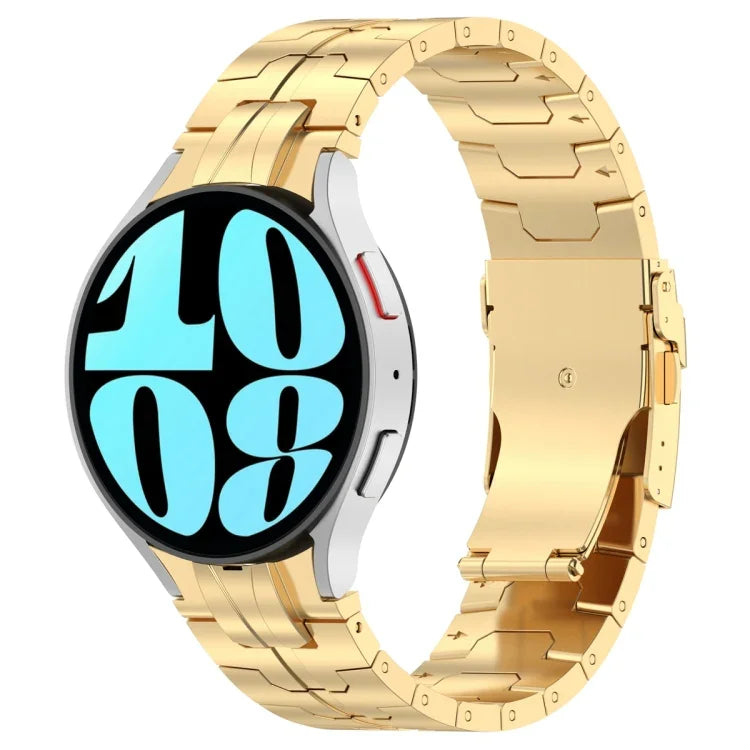 Button Style Stainless Steel Watch Band, For Samsung Galaxy Watch 6 / 6 Classic
