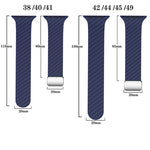 Carbon Fiber Magnetic Silver Buckle Watch Band, For Apple Watch Series 9 45mm, For Apple Watch Series 9 41mm, For Apple Watch Ultra 49mm