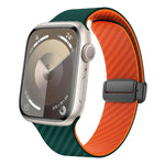 Carbon Fiber Magnetic Black Buckle Watch Band, For Apple Watch 42mm, For Apple Watch 38mm