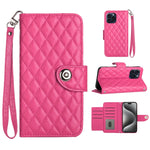 Rhombic Texture Flip Leather Phone Case with Lanyard, For iPhone 14 Pro Max, For iPhone SE 2022 / 2020 / 8 / 7, For iPhone 13 Pro Max, For iPhone 13 Pro, For iPhone 13, For iPhone 12 / 12 Pro, For iPhone 12 Pro Max, For iPhone 11 Pro Max