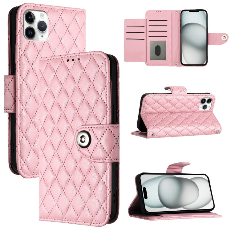 Rhombic Texture Flip Leather Phone Case with Lanyard, For iPhone 14 Pro Max, For iPhone SE 2022 / 2020 / 8 / 7, For iPhone 13 Pro Max, For iPhone 13 Pro, For iPhone 13, For iPhone 12 / 12 Pro, For iPhone 12 Pro Max, For iPhone 11 Pro Max