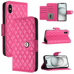 Rhombic Texture Flip Leather Phone Case with Lanyard, For iPhone 11, For iPhone 11 Pro, For iPhone XS / X, For iPhone XR, For iPhone XS Max, For iPhone 8 Plus / 7 Plus / 6s Plus