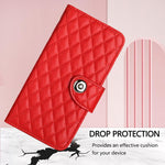 Rhombic Texture Flip Leather Phone Case with Lanyard, For iPhone 17 Pro Max, For iPhone 17 Pro, For iPhone 17, For iPhone Air, For iPhone SE 2024, For iPhone 16 Pro Max, For iPhone 16 Pro, For iPhone 16 Plus