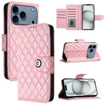 Rhombic Texture Flip Leather Phone Case with Lanyard, For iPhone 17 Pro Max, For iPhone 17 Pro, For iPhone 17, For iPhone Air, For iPhone SE 2024, For iPhone 16 Pro Max, For iPhone 16 Pro, For iPhone 16 Plus