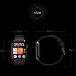 QS08 PRO 1.83 inch BT5.2 Smart Sport Watch, Support Sleep / Heart Rate / Blood Oxygen / Temperature / Blood Pressure Health Monitor