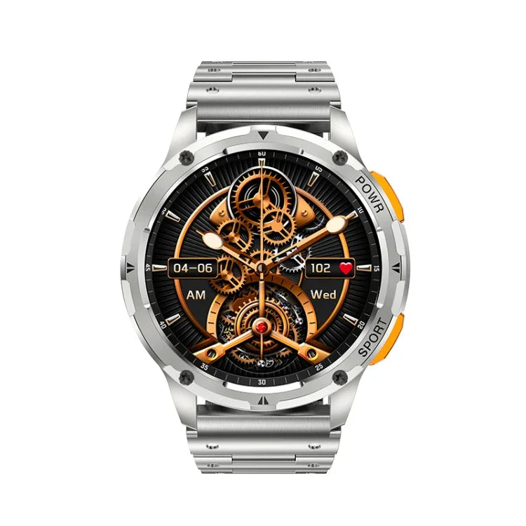 AK59 1.43 inch AMLOED Round Screen Steel Strap Smart Watch