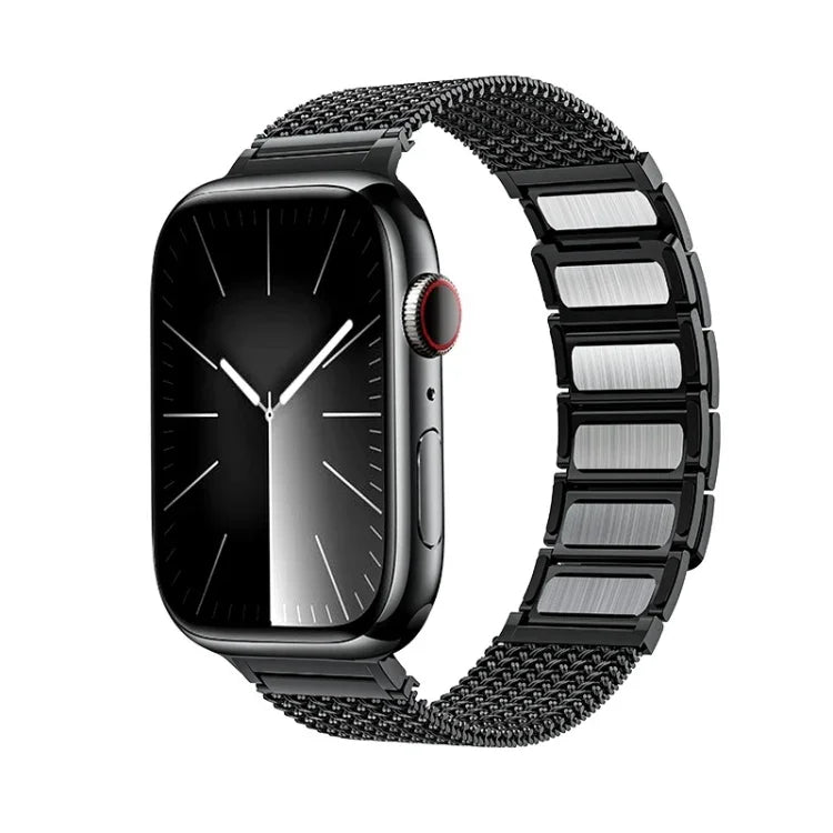 Magnetic Clasp Braided Chain Stainless Steel Watch Band, For Apple Watch 42mm, For Apple Watch 38mm