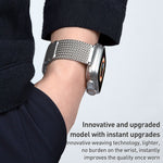 Magnetic Clasp Braided Chain Stainless Steel Watch Band, For Apple Watch SE 40mm, For Apple Watch SE 44mm, For Apple Watch Series 6 40mm, For Apple Watch Series 6 44mm, For Apple Watch Series 5 44mm, For Apple Watch Series 5 40mm                       ...
