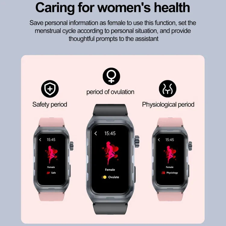 TK79 1.47 inch IP68 Waterproof Smart Watch, Support ECG / Blood Glucose / Blood Oxygen Monitoring / Uric Acid