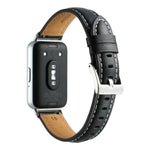Pointed Tail Genuine Leather Watch Band, For Samsung Galaxy Fit 3