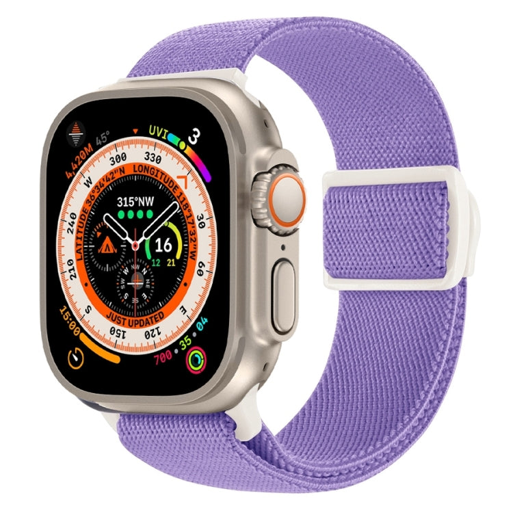 Carbon Fiber Texture Snap Buckle Nylon Watch Band, For Apple Watch SE 2023 40mm, For Apple Watch Ultra 2 49mm, For Apple Watch Series 9 45mm