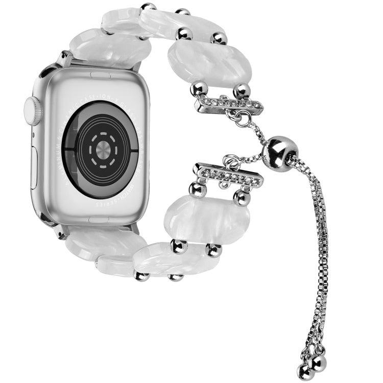 Resin Retractable Chain Watch Band, For Apple Watch Series 9 41mm, For Apple Watch Ultra 49mm