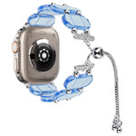 Resin Retractable Chain Watch Band, For Apple Watch Series 9 41mm, For Apple Watch Ultra 49mm