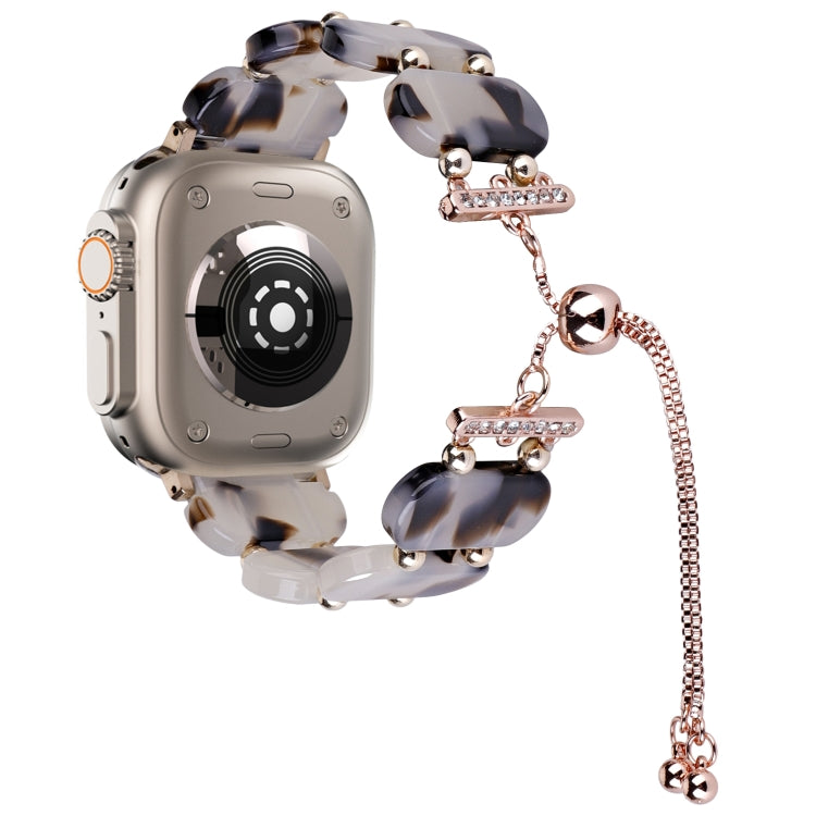 Resin Retractable Chain Watch Band, For Apple Watch Series 9 41mm, For Apple Watch Ultra 49mm