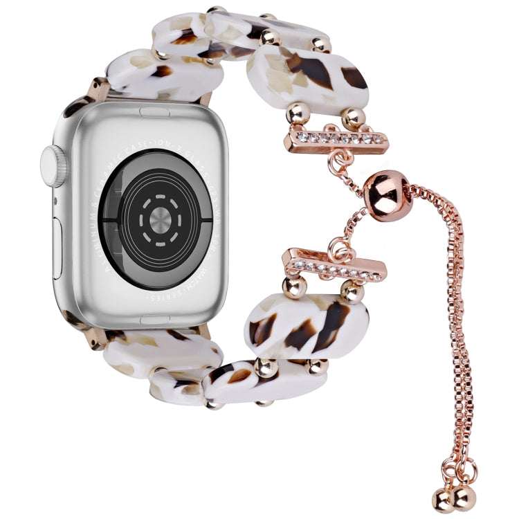 Resin Retractable Chain Watch Band, For Apple Watch Series 6 40mm, For Apple Watch Series 6 44mm