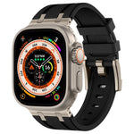 Stone Grain Liquid Silicone Watch Band, For Apple Watch SE 2023 44mm, For Apple Watch Ultra 2 49mm, For Apple Watch Series 9 45mm, For Apple Watch Ultra 49mm