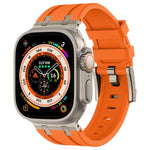 Stone Grain Liquid Silicone Watch Band, For Apple Watch SE 2023 44mm, For Apple Watch Ultra 2 49mm, For Apple Watch Series 9 45mm, For Apple Watch Ultra 49mm
