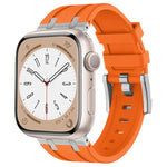 Stone Grain Liquid Silicone Watch Band, For Apple Watch Series 8 45mm, For Apple Watch SE 2022 44mm, For Apple Watch Series 7 45mm, For Apple Watch SE 44mm