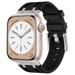 Stone Grain Liquid Silicone Watch Band, For Apple Watch Series 8 45mm, For Apple Watch SE 2022 44mm, For Apple Watch Series 7 45mm, For Apple Watch SE 44mm