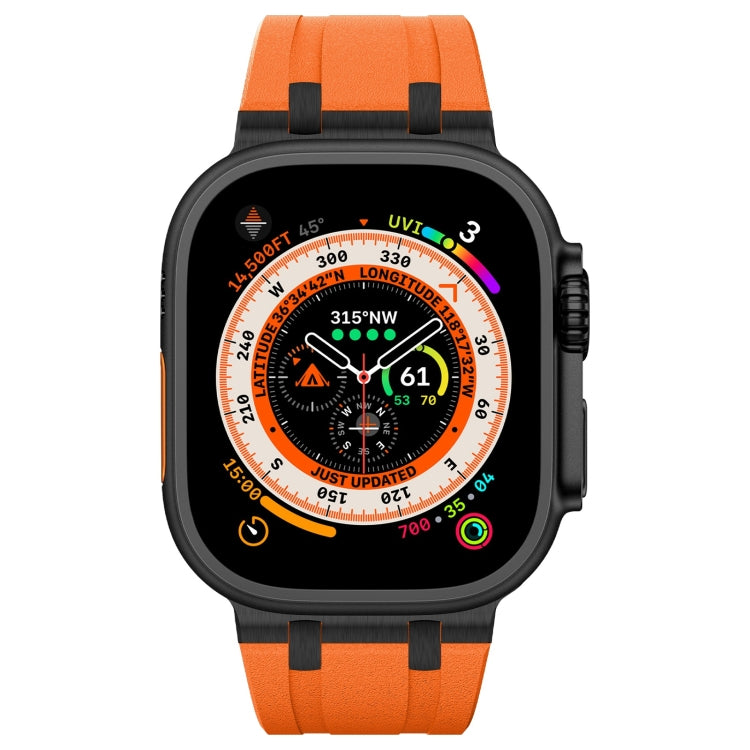 Stone Grain Liquid Silicone Watch Band, For Apple Watch Series 6 44mm, For Apple Watch Series 5 44mm, For Apple Watch Series 4 44mm, For Apple Watch Series 3 42mm