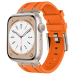 Stone Grain Liquid Silicone Watch Band, For Apple Watch Series 6 44mm, For Apple Watch Series 5 44mm, For Apple Watch Series 4 44mm, For Apple Watch Series 3 42mm
