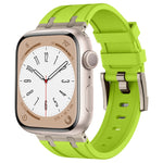 Stone Grain Liquid Silicone Watch Band, For Apple Watch Series 6 44mm, For Apple Watch Series 5 44mm, For Apple Watch Series 4 44mm, For Apple Watch Series 3 42mm