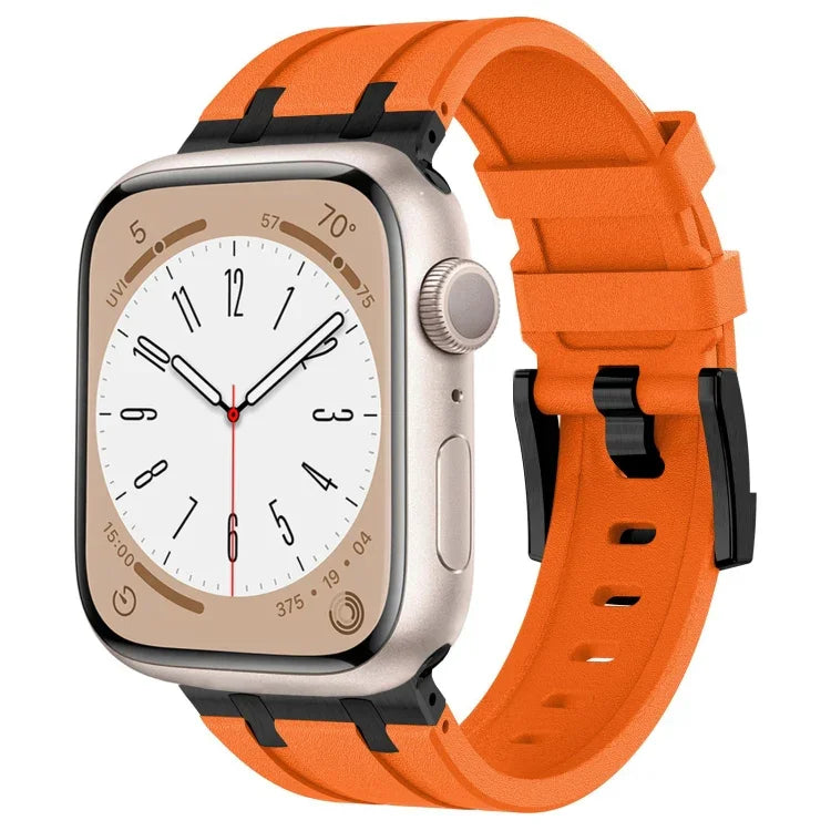 Stone Grain Liquid Silicone Watch Band, For Apple Watch Series 2 42mm, For Apple Watch 42mm