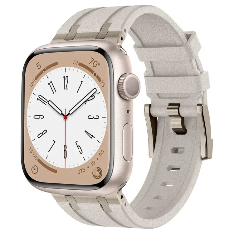 Stone Grain Liquid Silicone Watch Band, For Apple Watch Series 2 42mm, For Apple Watch 42mm